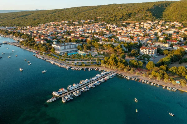 Aerial Scene Punat Town Krk Island Croatia —  Fotos de Stock
