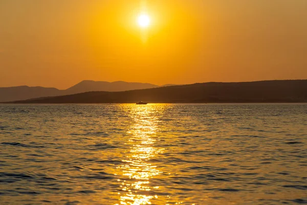 Sunset Adriatic Sea Krk Island Croatia — стоковое фото