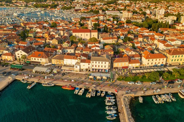 Aerial Scene Biograd Town Adriatic Sea Croatia — Stock Photo, Image