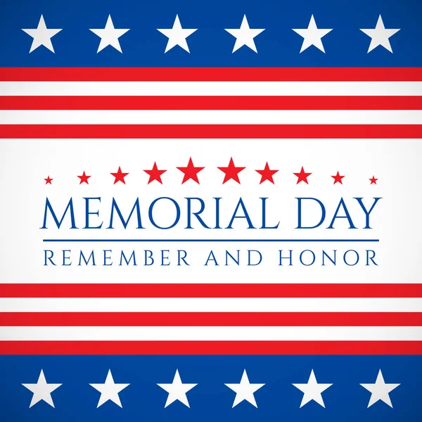 Happy Memorial Day background. National american holiday illustration. Vector Memorial day greeting card