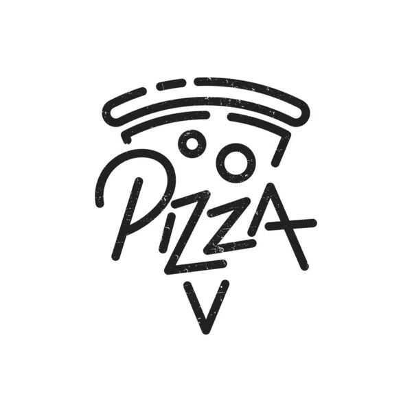 Illustration Vector Graphic Pizza Logo Good Fast Food Pizza Lettering — 스톡 벡터