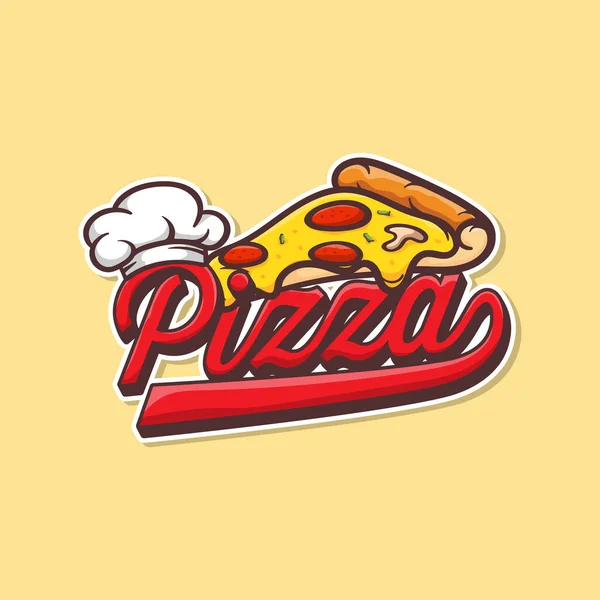 Pizza Cafè Logo Icona Della Pizza Illustrazione Vettoriale Emblema Grafico — Vettoriale Stock