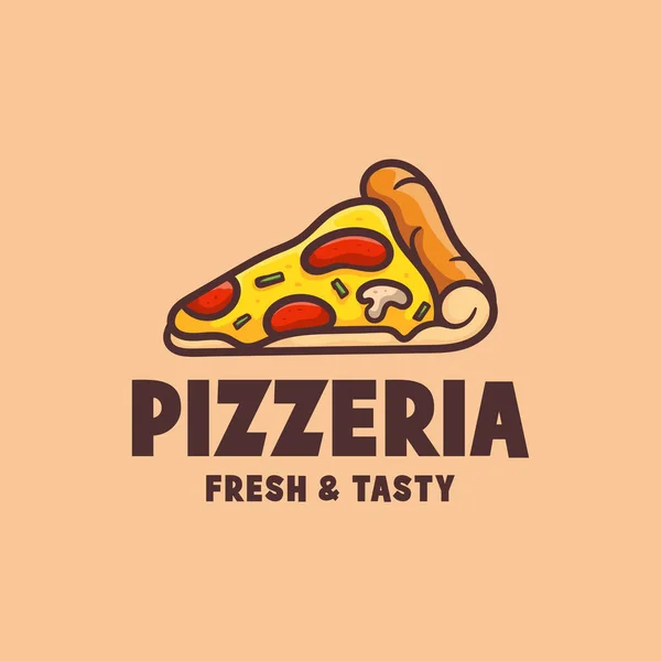 Illustartion Vector Graphic Italian Pizzeria Logo Perfect Fast Food Cafe — Stock vektor