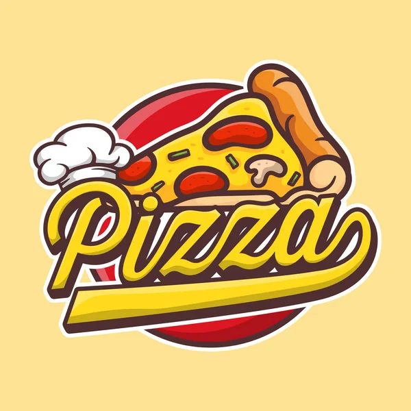 Pizza Cafe Logo Pizza Icon Illustration Vector Graphic Emblem Pizza — Stock vektor