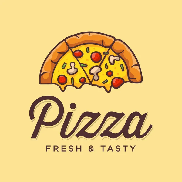 Illustartion Vector Graphic Italian Pizzeria Logo Perfect Fast Food Cafe — 스톡 벡터