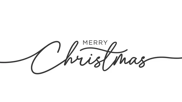 Feliz Navidad Vector Cepillo Letras Caligrafía Moderna Dibujada Mano Aislada — Vector de stock