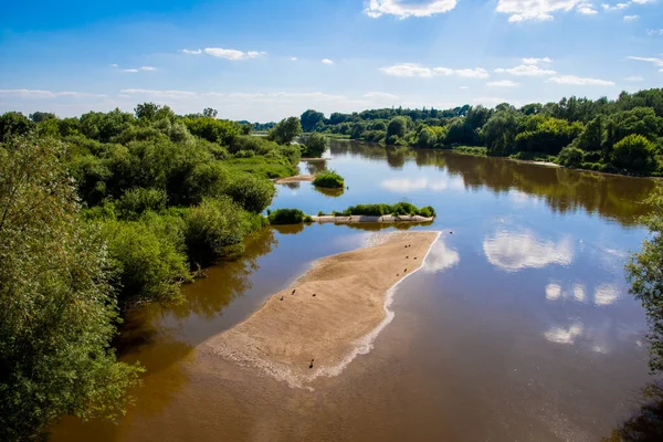 Central Europe River Sunny Summer Day Summer — Foto de Stock