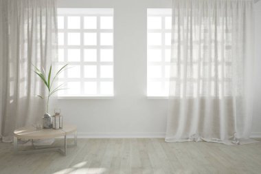 Modern iç tasarım. 3d illüstrasyon