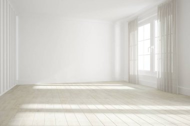 Modern iç tasarım. 3d illüstrasyon