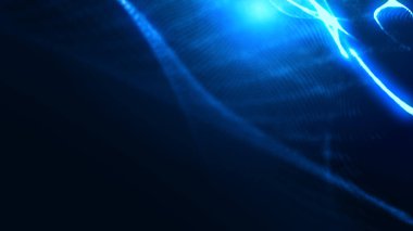 Nokta mavi dalga ışık ekran gradyan doku arkaplanı. Soyut ai teknolojisi büyük veri dijital arkaplanı. 3d oluşturma.