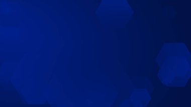 Altıgen geometrik mavi şablon teknolojisi yüksek teknolojili koyu arkaplan. Soyut grafik dijital gelecek bilim konsept tasarımı.