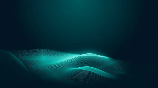 Dot Grön Våg Ljus Skärm Gradient Textur Bakgrund Abstrakt Teknik — Stockfoto