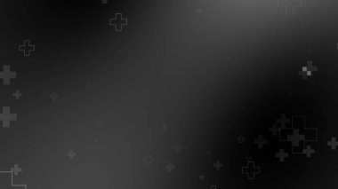 Tıbbi sağlık haçı siyah arkaplanda neon ışığı şekilleri oluşturur. Koronavirüslü soyut sağlık hizmetleri ölüm vakası kavramını etkiledi.