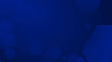 Altıgen geometrik mavi şablon teknolojisi yüksek teknolojili koyu arkaplan. Soyut grafik dijital gelecek bilim konsept tasarımı.