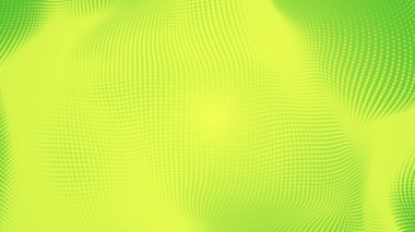 Soyut nokta yeşil renk dalgası desenli ekran ışık gradyan arkaplanı oluşturdu. Teknoloji büyük veri dijital konsepti. 3d oluşturma.
