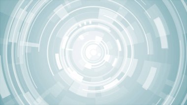 Daire şeklinde beyaz mavi parlak teknoloji yüksek teknoloji. Soyut grafik dijital gelecek konsept tasarımı.