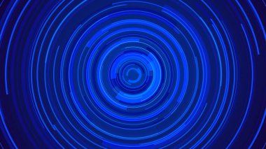 Mavi neon ışık teknolojisi. Yüksek teknoloji karanlık arka plan. Soyut grafik dijital gelecek konsept tasarımı.