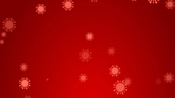 Coronavirus Sfondo Rosso Banner Modello Abstract Healthcare Concetto Illustrazioni Covid — Foto Stock