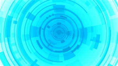 Daire şeklinde beyaz mavi parlak teknoloji yüksek teknoloji. Soyut grafik dijital gelecek konsept tasarımı.