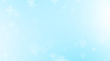 Soyut tıbbi sağlık, beyaz haç desenleri, mavi arka plan. Grafik çizimler sağlık teknolojisi ve bilim konsepti.