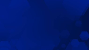Altıgen geometrik mavi şablon teknolojisi yüksek teknolojili koyu arkaplan. Soyut grafik dijital gelecek bilim konsept tasarımı.