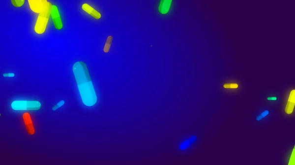 Medikamentenverschreibung Für Pille Medizin Kapselmuster Mit Blauem Hintergrund Abstrakte Gesundheitstechnologie — Stockfoto