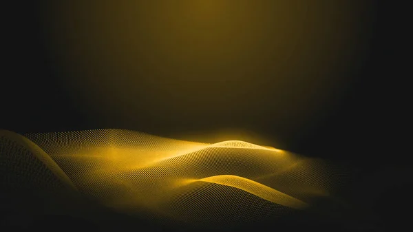 Dot Guld Våg Ljus Skärm Gradient Textur Bakgrund Abstrakt Teknik — Stockfoto