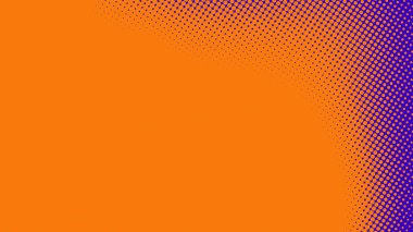 Soyut nokta yarım ton turuncu mor renkler desenli doku arkaplanı. Grafikler için kullanılır. Pop sanat çizgi roman tarzı..