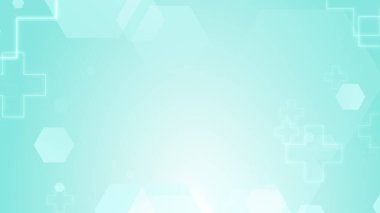 Altıgen çapraz geometrik mavi desenli tıbbi parlak arka plan. Soyut grafik tasarım teknolojisi ve bilim konsepti.