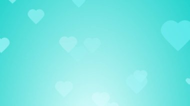 Tıbbi sağlık yeşili, mavi kalp desenli geçmiş. Soyut sağlık teknolojisi ve bilim konsepti.