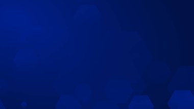 Altıgen geometrik mavi şablon teknolojisi yüksek teknolojili koyu arkaplan. Soyut grafik dijital gelecek bilim konsept tasarımı.