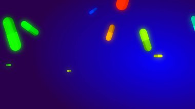 İlaç reçeteli ilaç ilaç kapsülü desenli mavi arka plan. Soyut sağlık teknolojisi ve bilimsel tıbbi konsept.