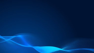 Nokta mavi dalga ışık ekran gradyan doku arkaplanı. Soyut teknoloji büyük veri dijital arkaplanı. 3d oluşturma.
