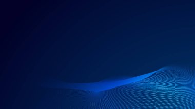 Nokta mavi dalga ışık ekran gradyan doku arkaplanı. Soyut teknoloji büyük veri dijital arkaplanı. 3d oluşturma.