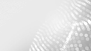 Nokta beyaz dalgalı ışık teknolojisi dokusu arka plan. Soyut büyük veri dijital konsepti. 3d oluşturma.