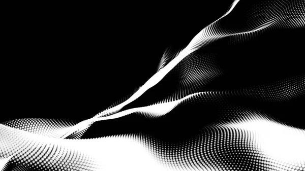 Dot White Black Wave Technology Texture Background Abstract Big Data — Stock Photo, Image