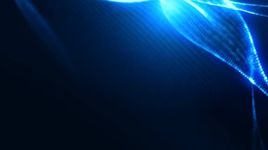 Nokta mavi dalga ışık ekran gradyan doku arkaplanı. Soyut ai teknolojisi büyük veri dijital arkaplanı. 3d oluşturma.