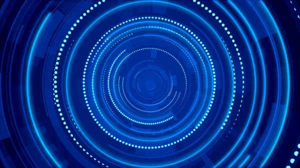 Mavi neon ışık teknolojisi. Yüksek teknoloji karanlık arka plan. Soyut grafik dijital gelecek konsept tasarımı.