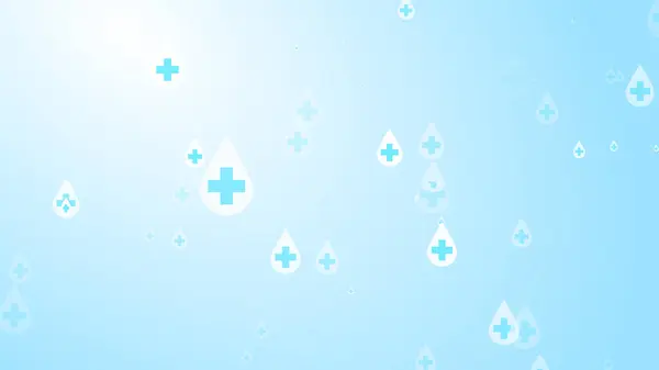 Lékařské Zdraví Kříž Bílá Modrém Dezinfekci Kapka Vzor Pozadí Abstraktní — Stock fotografie