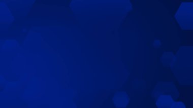 Altıgen geometrik mavi şablon teknolojisi yüksek teknolojili koyu arkaplan. Soyut grafik dijital gelecek bilim konsept tasarımı.