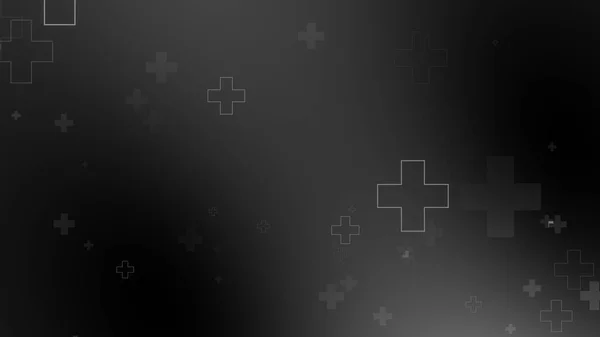 Medizinische Gesundheit Kreuz Neon Licht Formen Muster Auf Schwarzem Hintergrund — Stockfoto