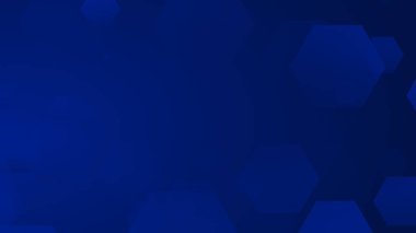 Altıgen geometrik mavi şablon teknolojisi yüksek teknolojili koyu arkaplan. Soyut grafik dijital gelecek bilim konsept tasarımı.