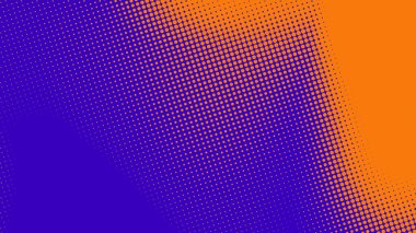 Soyut nokta yarım ton turuncu mor renkler desenli doku arkaplanı. Grafikler için kullanılır. Pop sanat çizgi roman tarzı..