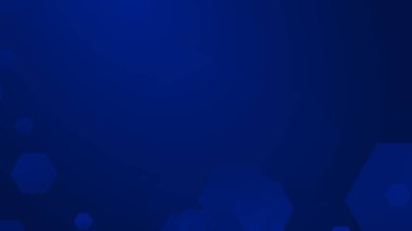 Altıgen geometrik mavi şablon teknolojisi yüksek teknolojili koyu arkaplan. Soyut grafik dijital gelecek bilim konsept tasarımı.