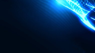 Nokta mavi dalga ışık ekran gradyan doku arkaplanı. Soyut ai teknolojisi büyük veri dijital arkaplanı. 3d oluşturma.