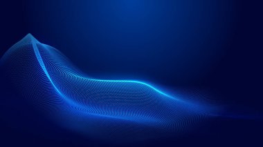 Nokta mavi dalga ışık ekran gradyan doku arkaplanı. Soyut teknoloji büyük veri dijital arkaplanı. 3d oluşturma.