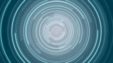 Mavi neon ışık teknolojisi. Yüksek teknoloji karanlık arka plan. Soyut grafik dijital gelecek konsept tasarımı.