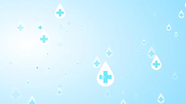 Lékařské Zdraví Kříž Bílá Modrém Dezinfekci Kapka Vzor Pozadí Abstraktní — Stock fotografie