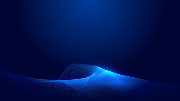 Dot Écran Bleu Vague Lumière Dégradé Texture Fond Technologie Abstraite — Photo