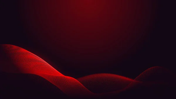 Punkt Rot Lila Wellenlinie Lichtverlauf Dunklen Hintergrund Abstrakte Technologie Big — Stockfoto